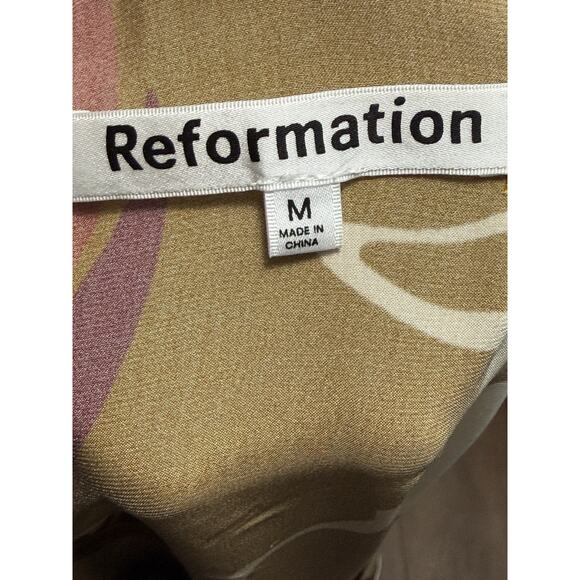NWT Reformation Gilbert Silk Wrap Dress Sepia Sexy Classy Medium M NWT $348 - Picture 6 of 8